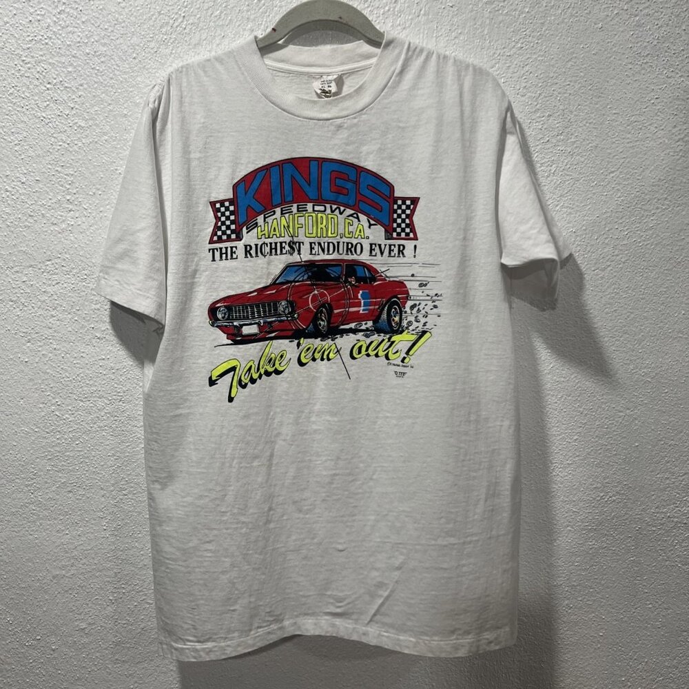 Vintage Single Stitch Kings Men  Speed‎ Way O.TEE SZ XL T-Shirt